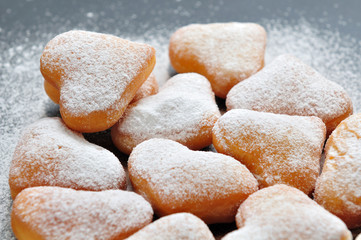 Donut in the shape of heart