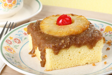 Piece of Pineapple Upside Down Cake