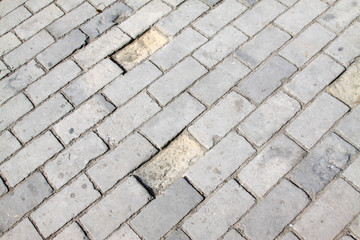 ground of the bricks in a historical and cultural sites