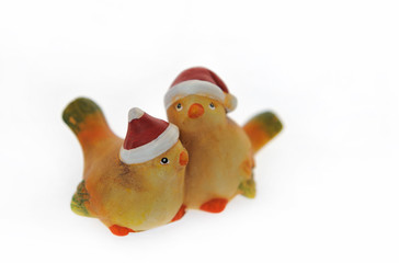 Ceramic figurine of two birds