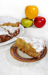 Appetizing apple pie on the table