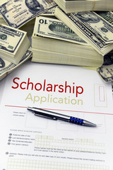 Scholarship application form and money