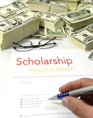 Scholarship application form and money
