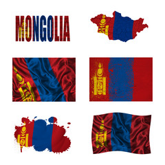 Mongolian flag collage