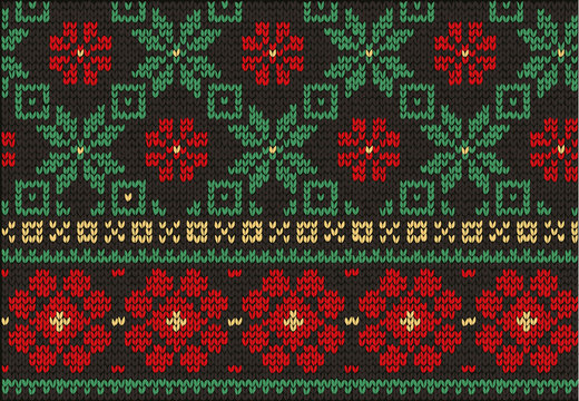 Seamless knit sweater pattern