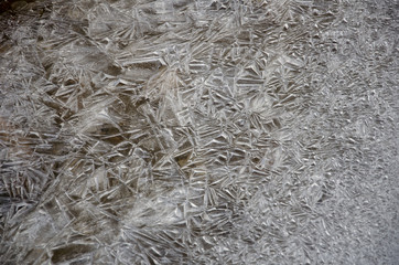Ice texture on river