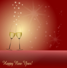 Edler Silvestergruß in rot