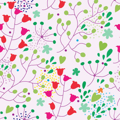 Floral seamless pattern in vector.