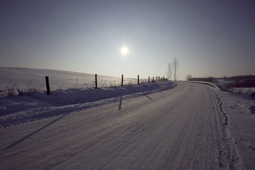 droga w zimie