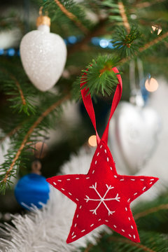 Red felt star