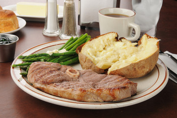 Lamb chop dinner