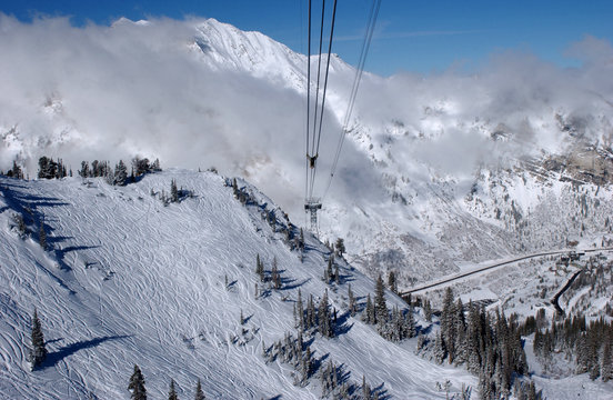 Spectacular view to the Mountains from Snowbird ski resort