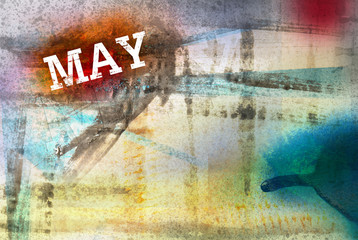 Obraz premium may month art grunge design