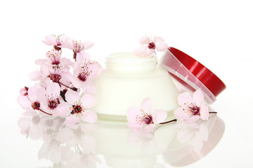 Cosmetics and Sakura flower