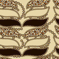 African style seamless pattern with wild animals skin