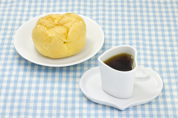 coffee and a cream puff