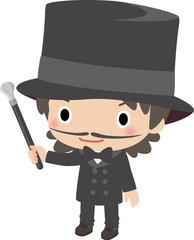 シルクハットの紳士