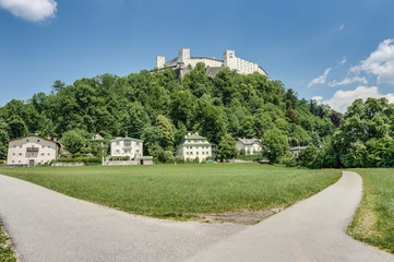 Obraz premium Hohensalzburg Castle (Festung Hohensalzburg) at Salzburg, Austri
