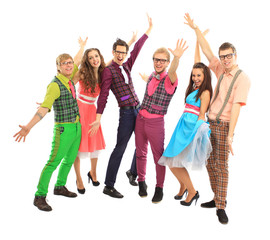 Obraz premium Beautiful young people of the new generation.
