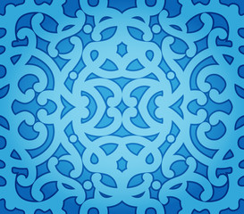 Blue Floral Seamless Pattern