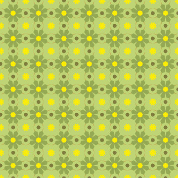 Seamless Geometric Green Pattern