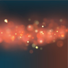 Beautiful lighting night unfocused in red. Vector illustration. 