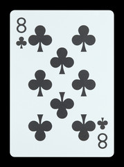 Fototapeta na wymiar Playing cards - Eight of clubs