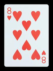 Playing cards - Eight of hearts