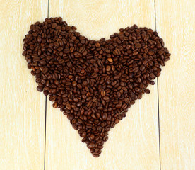 Coffee heart of flame of love.