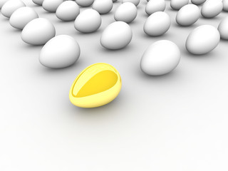 Golden egg. Concept - the Best.