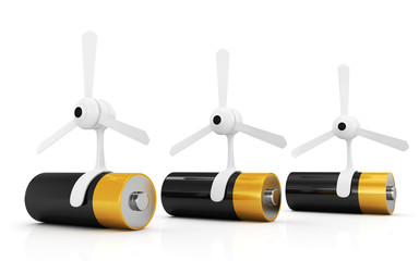 batteries and turbines