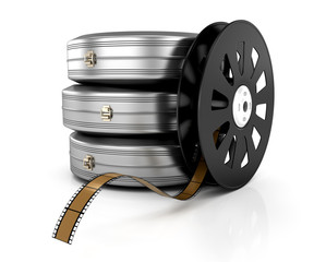 film reel and film cases