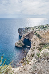 Fototapeta na wymiar Blue Grotto na południowym wybrzeżu Malty.