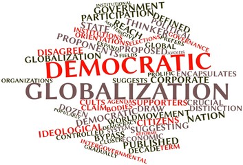Word cloud for Democratic globalization