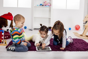 Kids with tablet