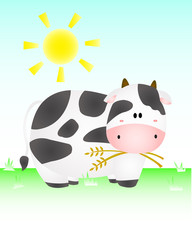Cute Cow In The Sun