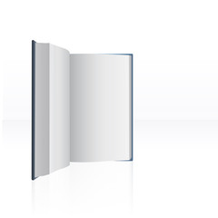 Blank book isolated on white. Vector illustration. 