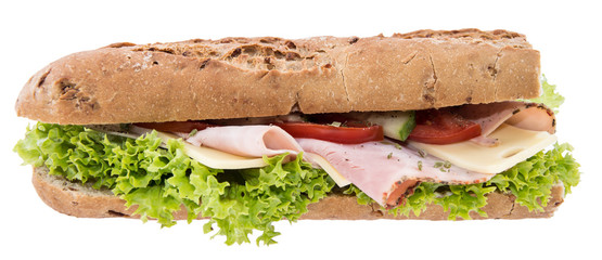 Ham Sandwich on white