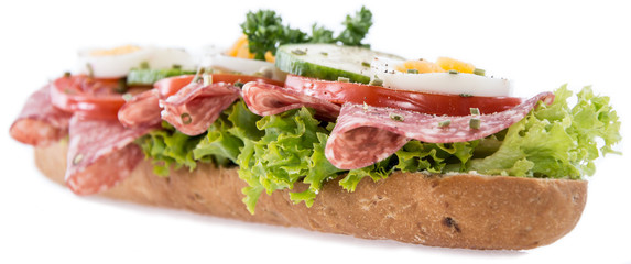 Isolated Salami Sandwich