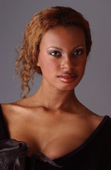 Beautiful African American model posing