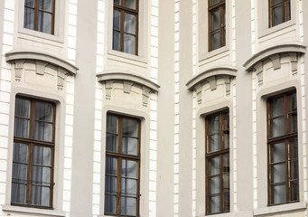 Background of old building's windows