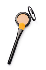 foundation and makeup brush