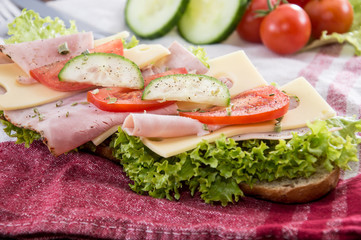 Sandwich with Ham and Cheese