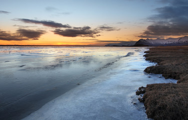 Fototapeta premium Frozen coast in Iceland