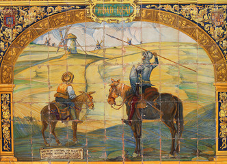 Ciudad Real, Don Quijote y Sancho Panza, cerámica