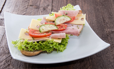 Fresh Sandwich with Ham and Cheese