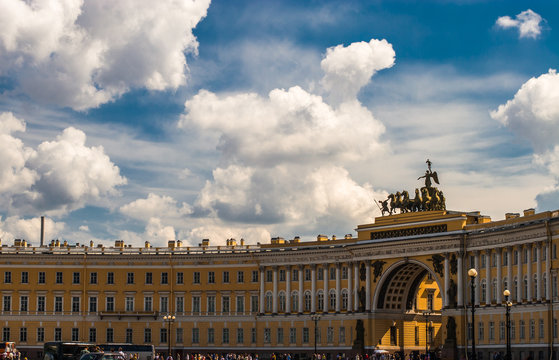 Palace square in Saint-Petersburg, Russia