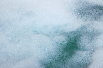 Foamy water in bathtub
