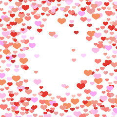 Abstract valentine background with hearts