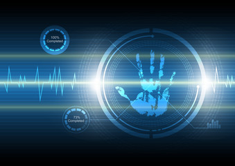 scan handprint technology background